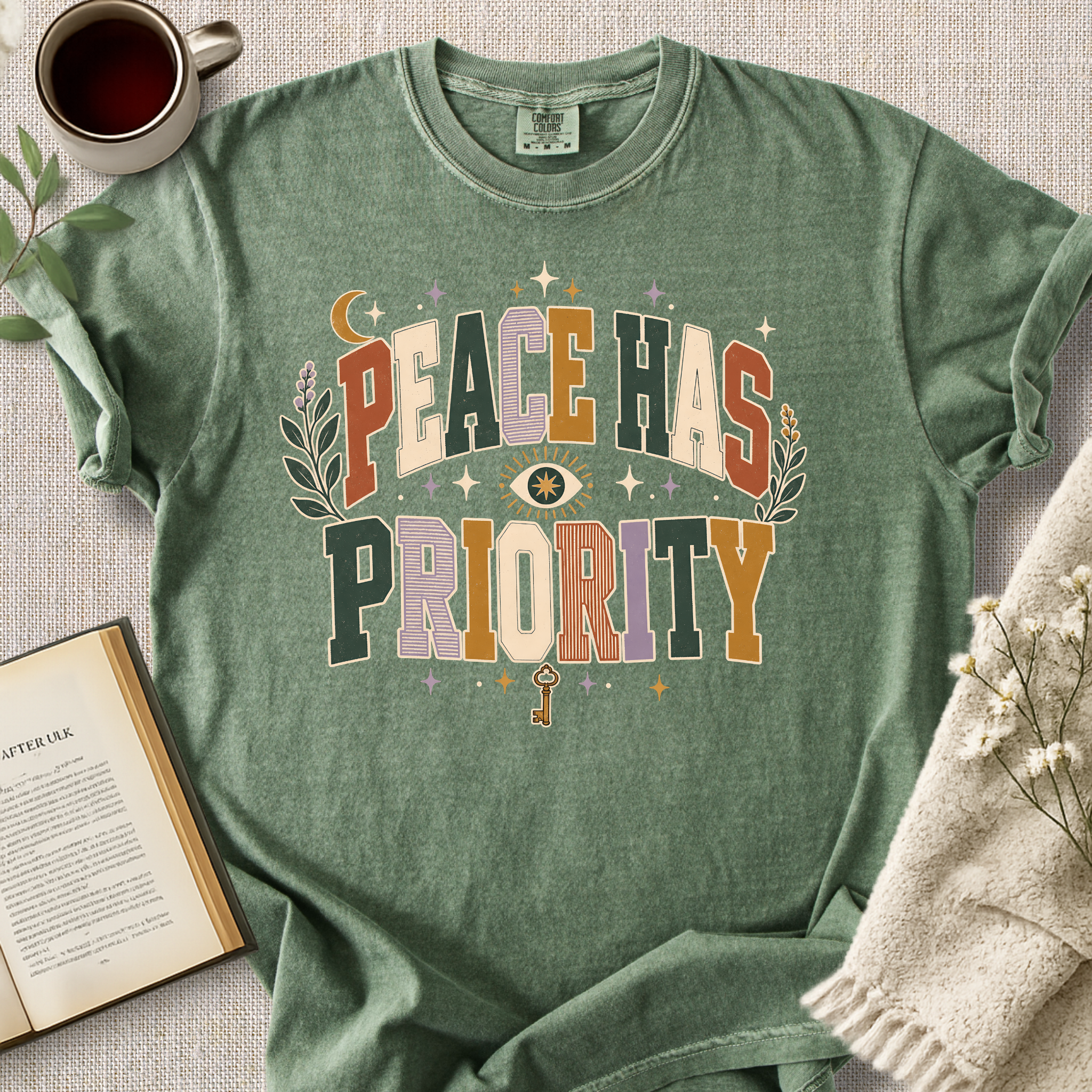 "Peace Has Priority" Cozy Tee