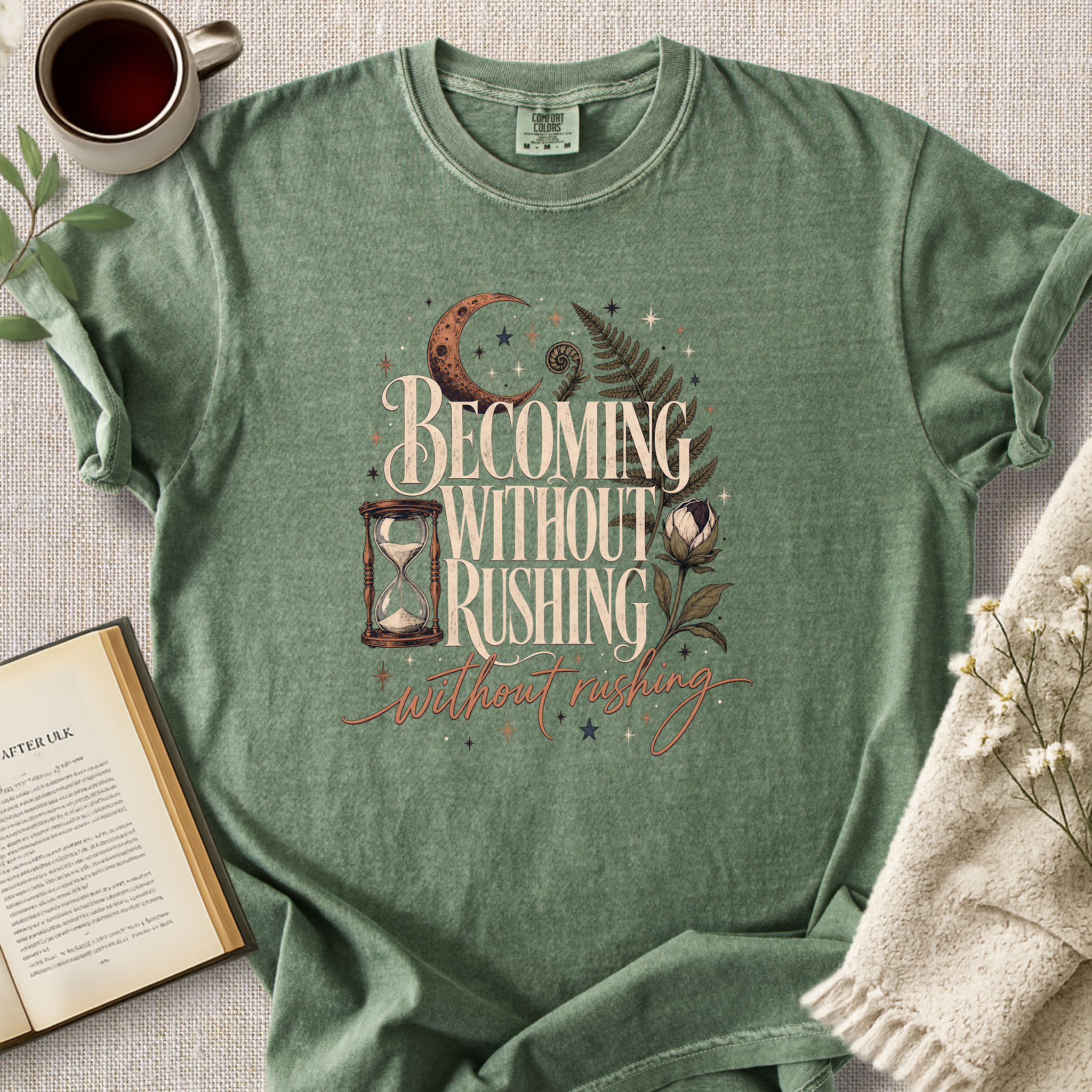 "Becoming Without Rushing" Cozy Tee