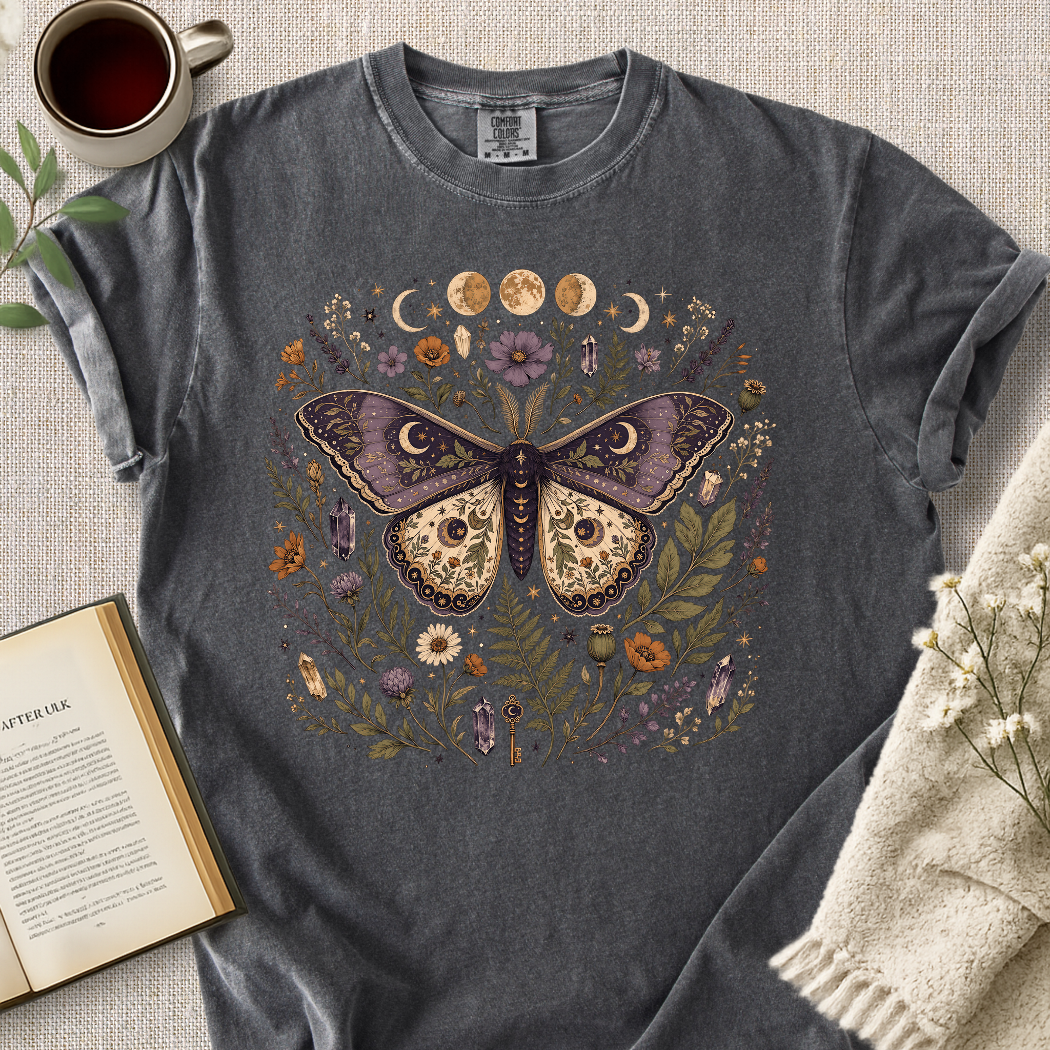 Celestial Moth Botanical Cozy Tee