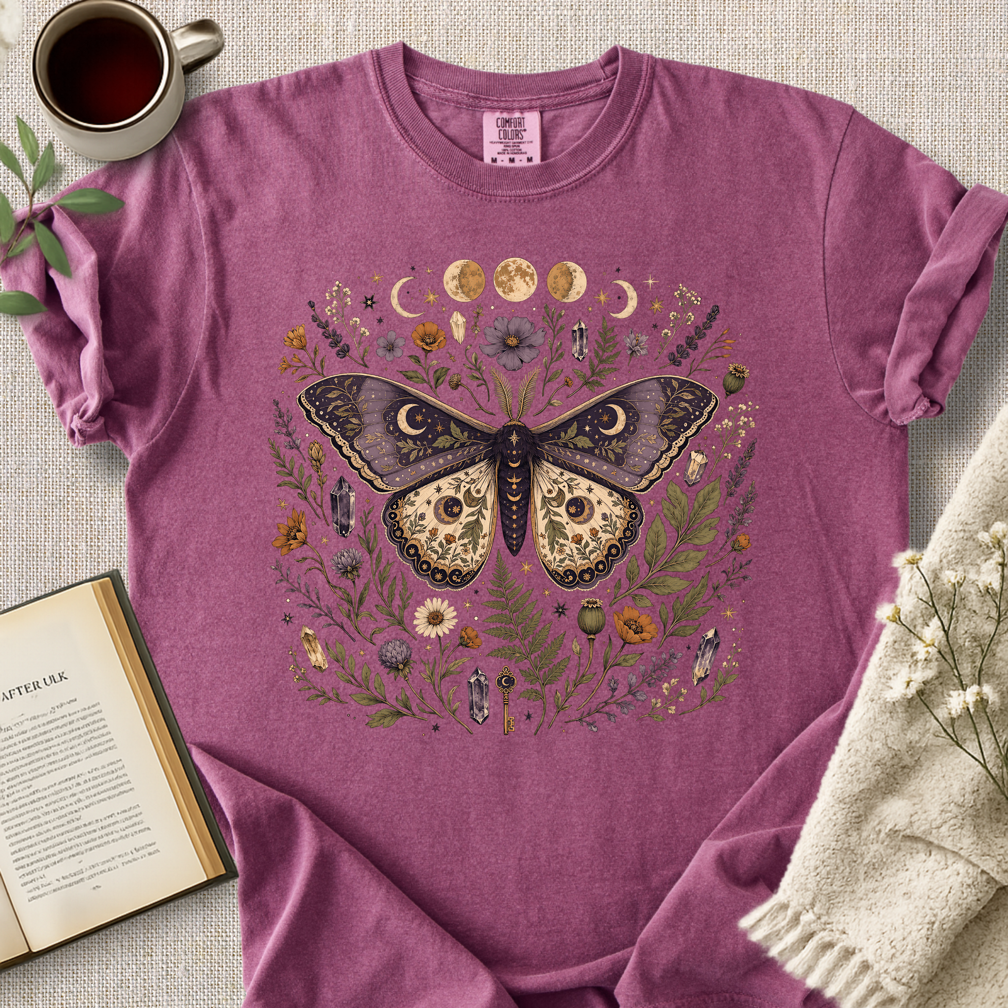 Celestial Moth Botanical Cozy Tee