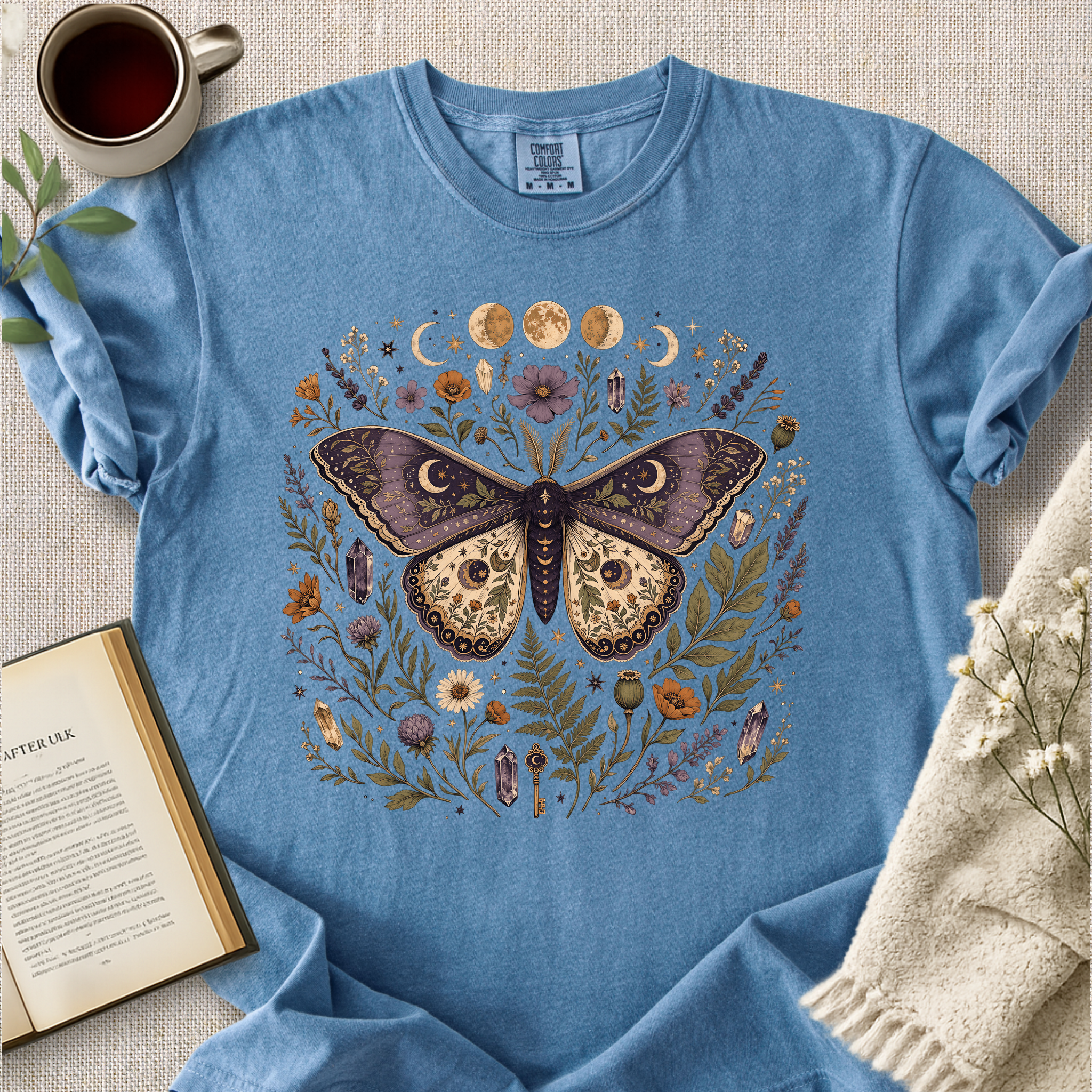 Celestial Moth Botanical Cozy Tee