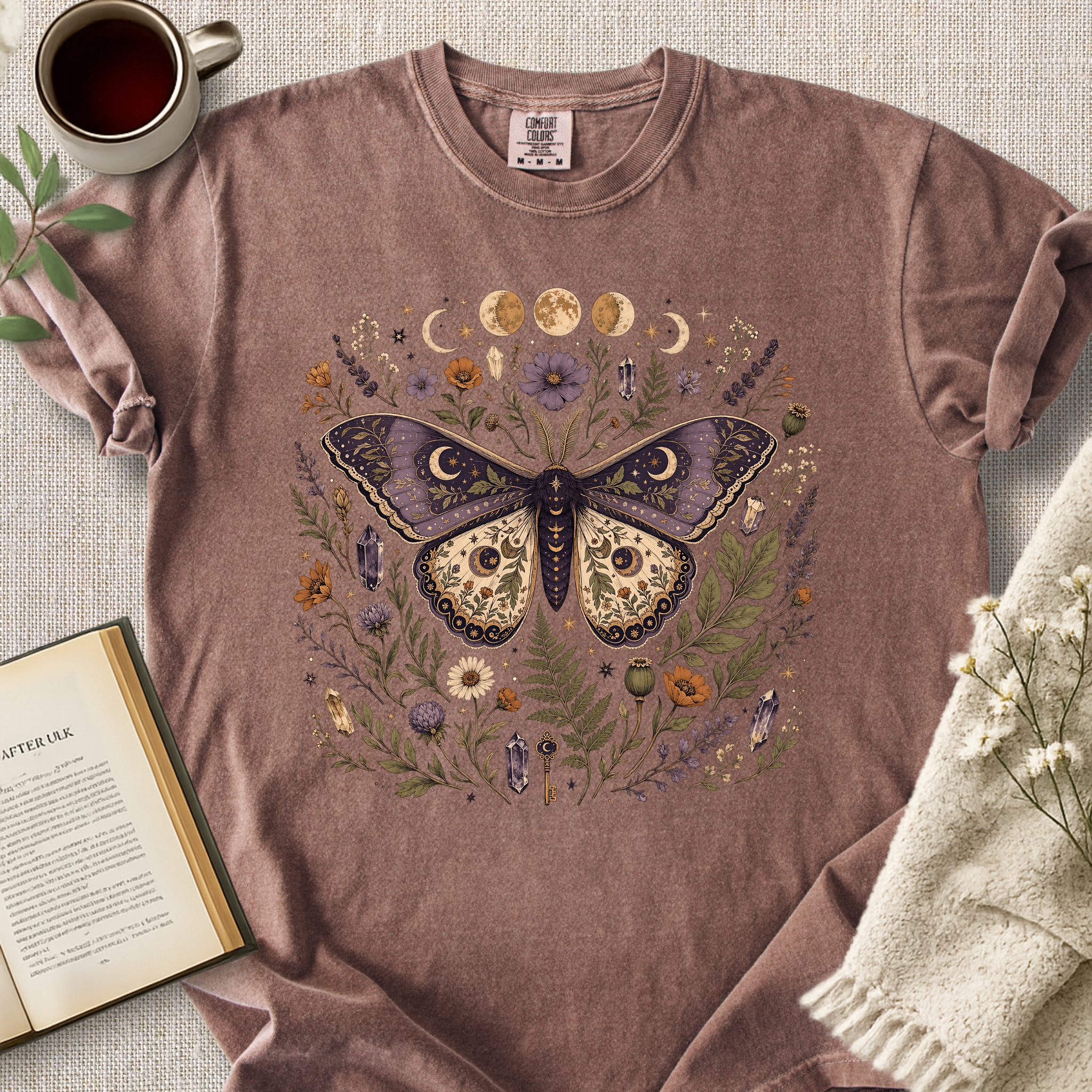 Celestial Moth Botanical Cozy Tee