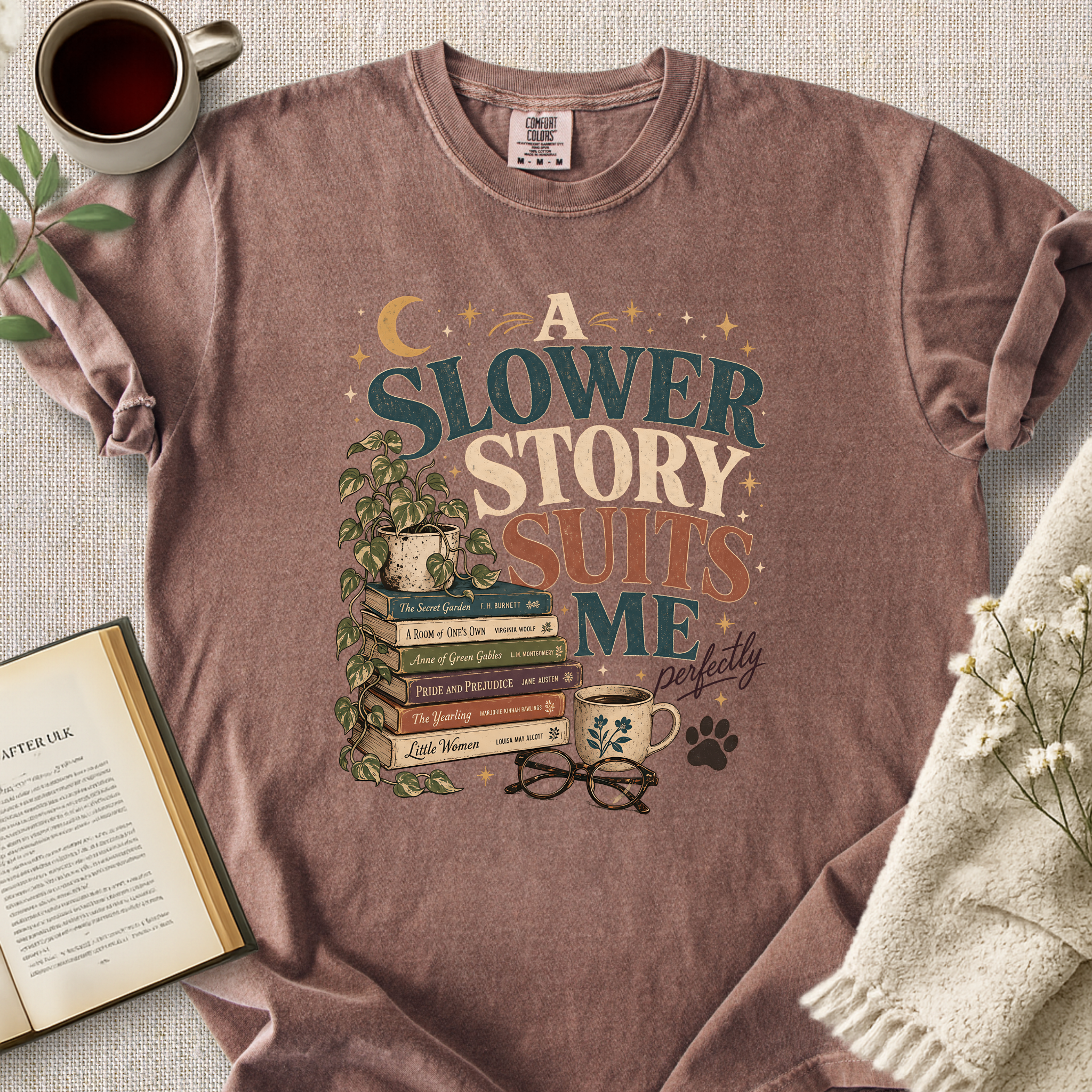 "A Slower Story Suits Me Perfectly" Cozy Tee