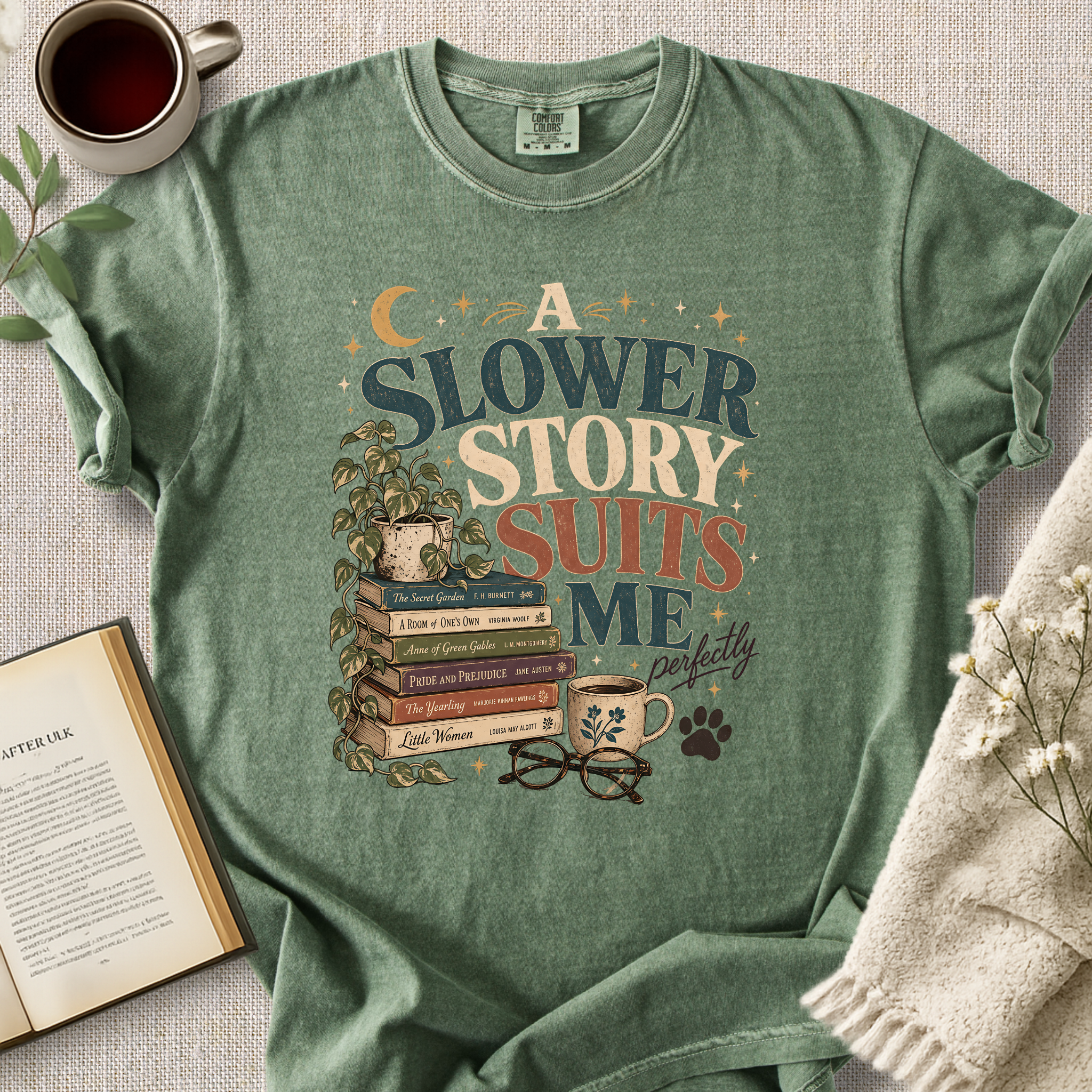 "A Slower Story Suits Me Perfectly" Cozy Tee