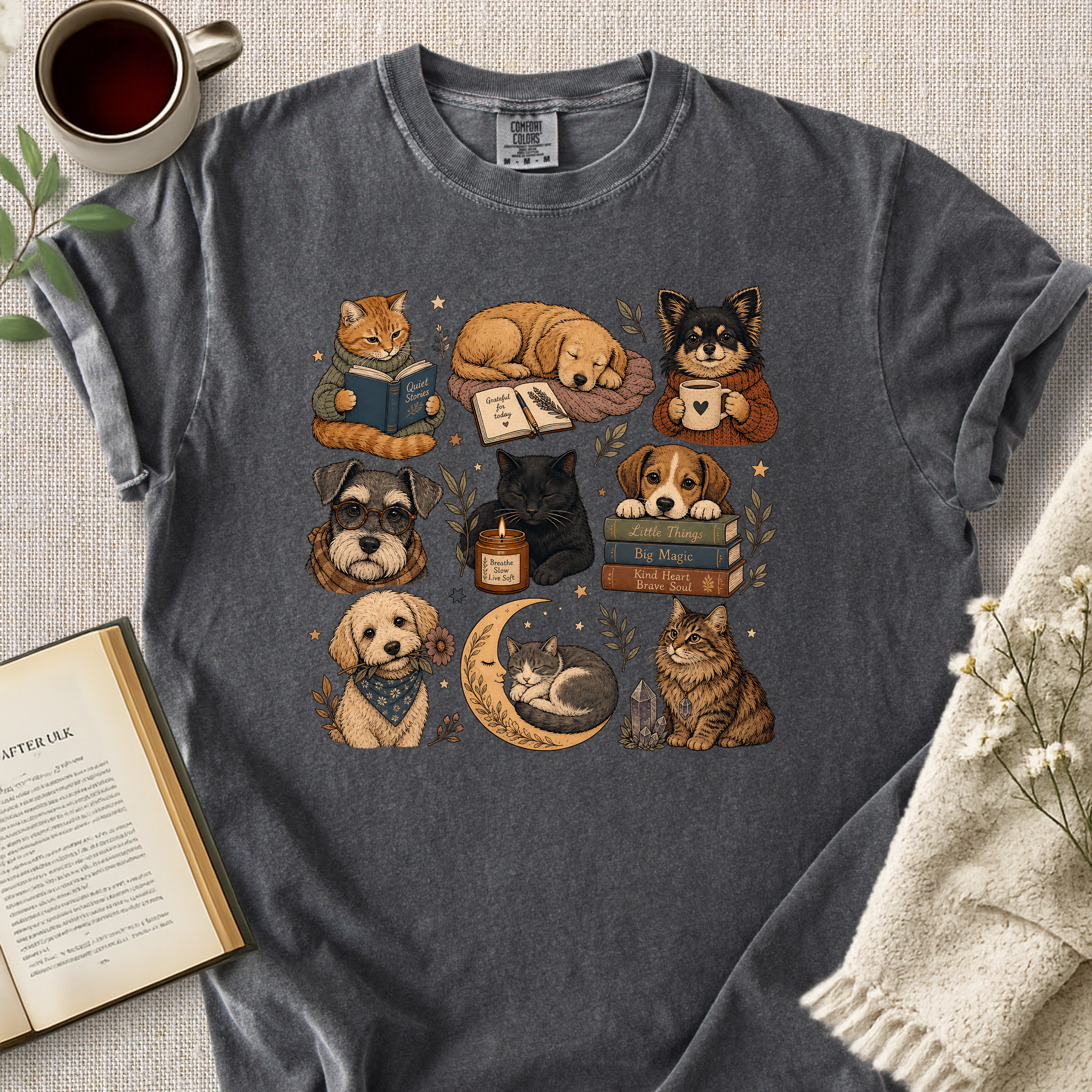 Cozy Ritual Cats And Dogs Cozy Tee