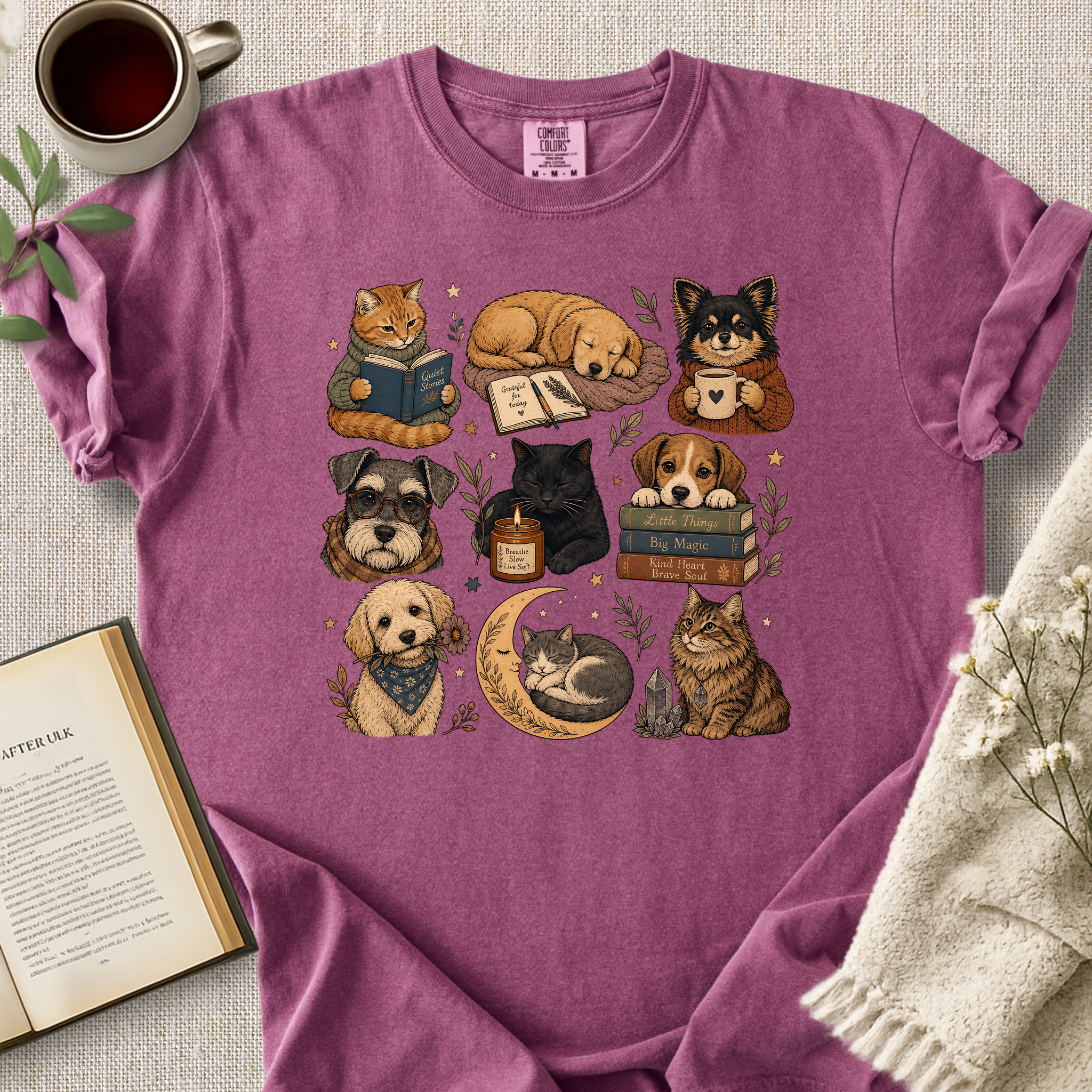 Cozy Ritual Cats And Dogs Cozy Tee