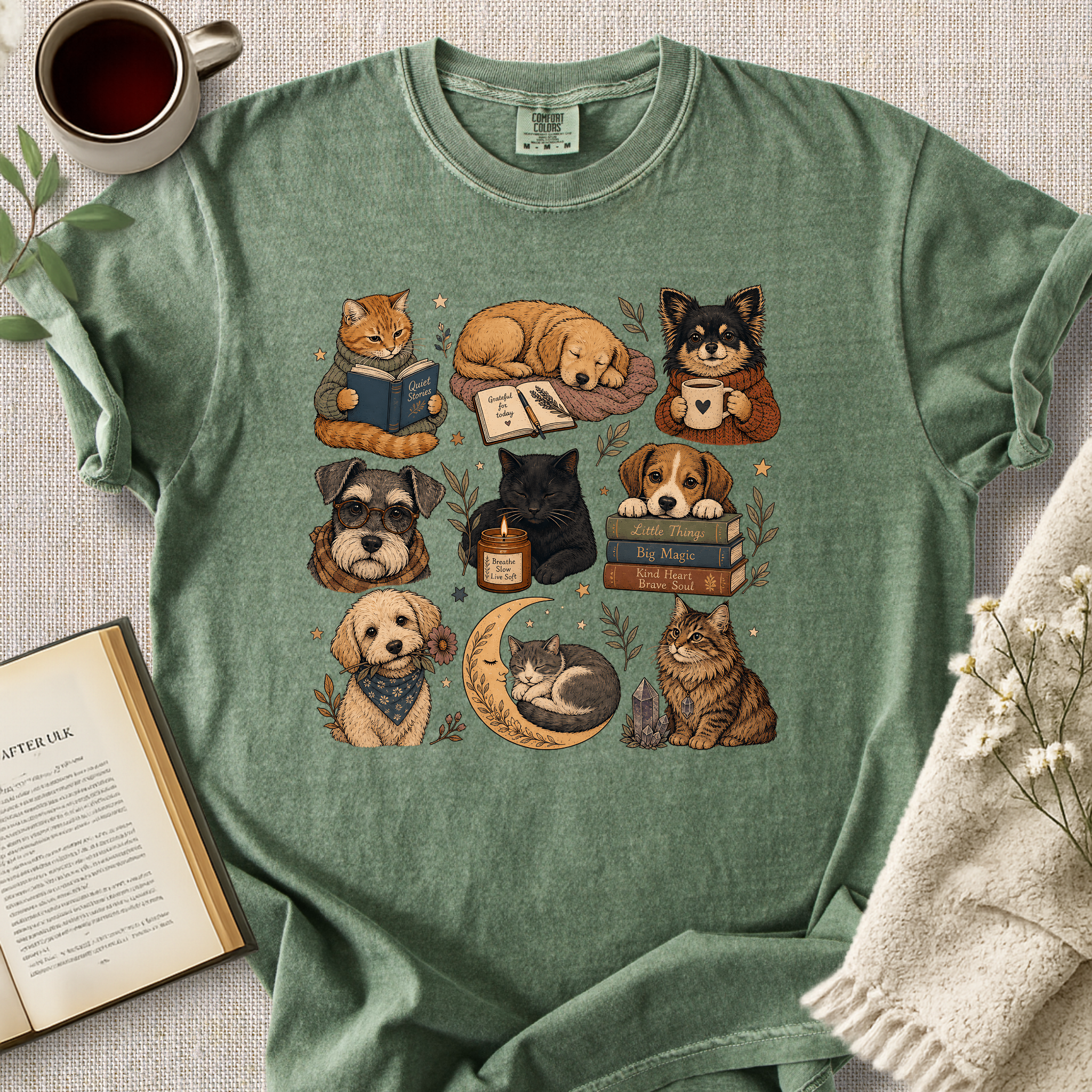 Cozy Ritual Cats And Dogs Cozy Tee