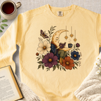 Celestial Moon Reading Book Garment-Dyed Comfort Sweatshirt