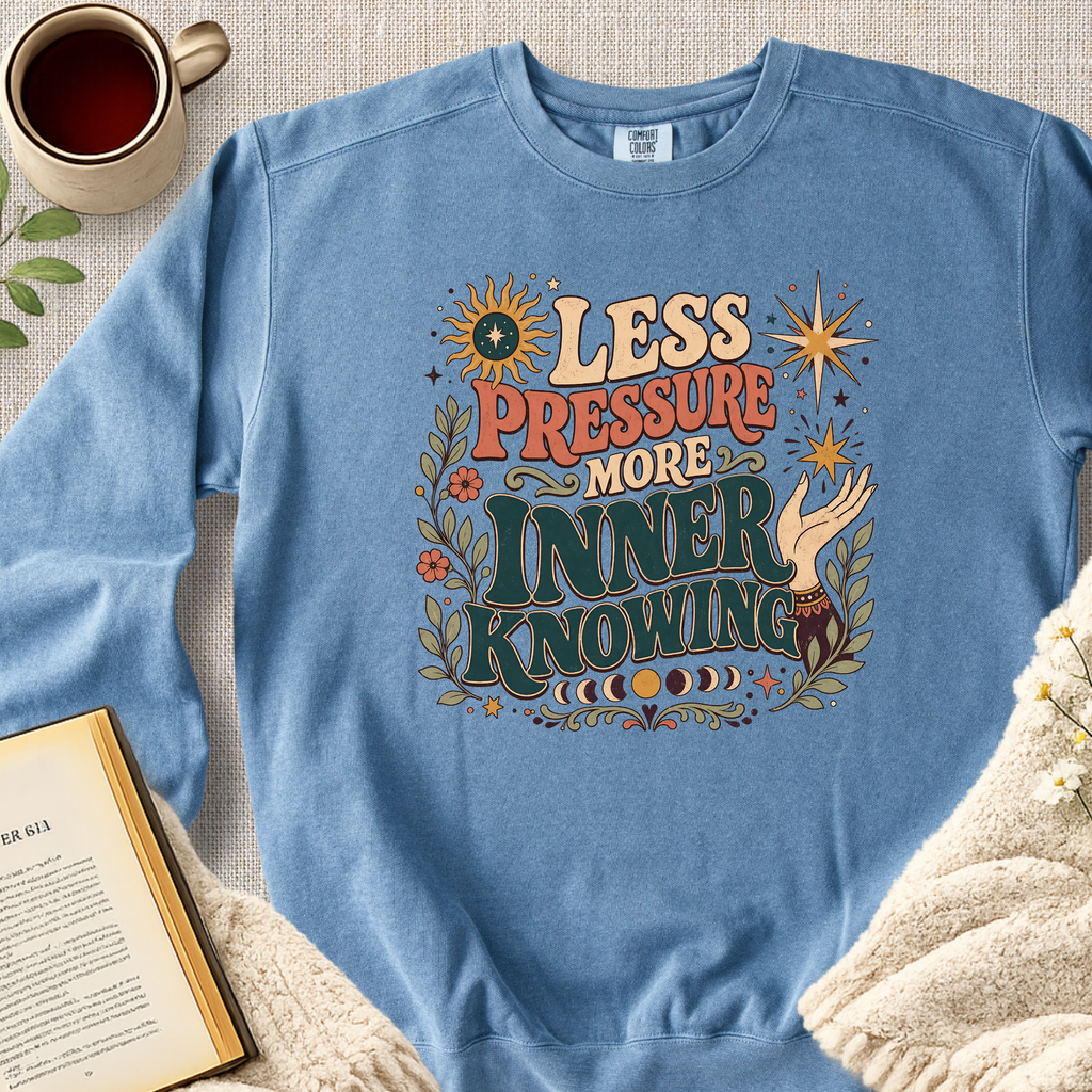 "Less Pressure, More Inner Knowing" Garment-Dyed Comfort Sweatshirt