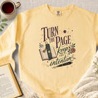 "Turn The Page, Keep The Intention" Garment-Dyed Comfort Sweatshirt