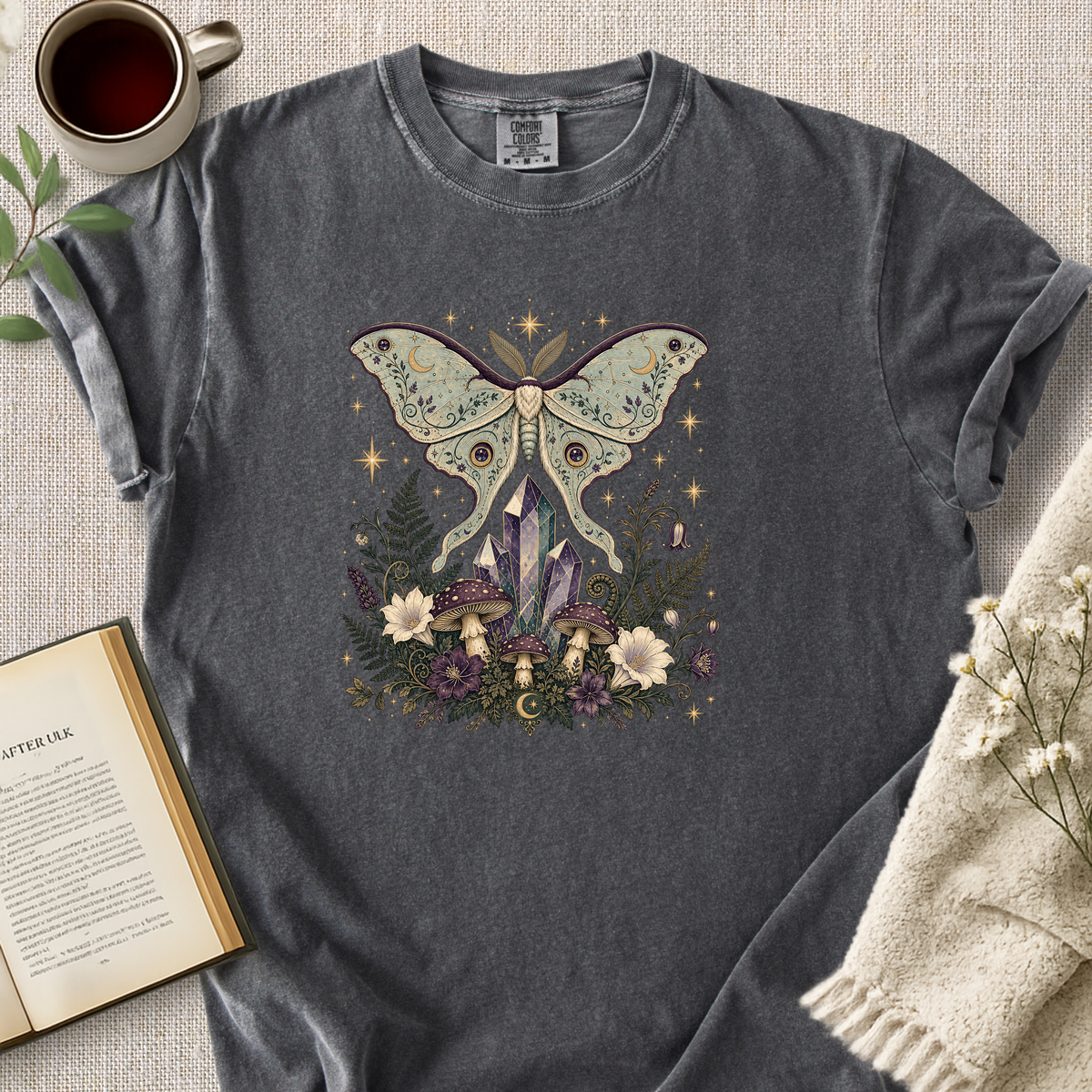 Celestial Luna Moth Crystal Cozy Tee