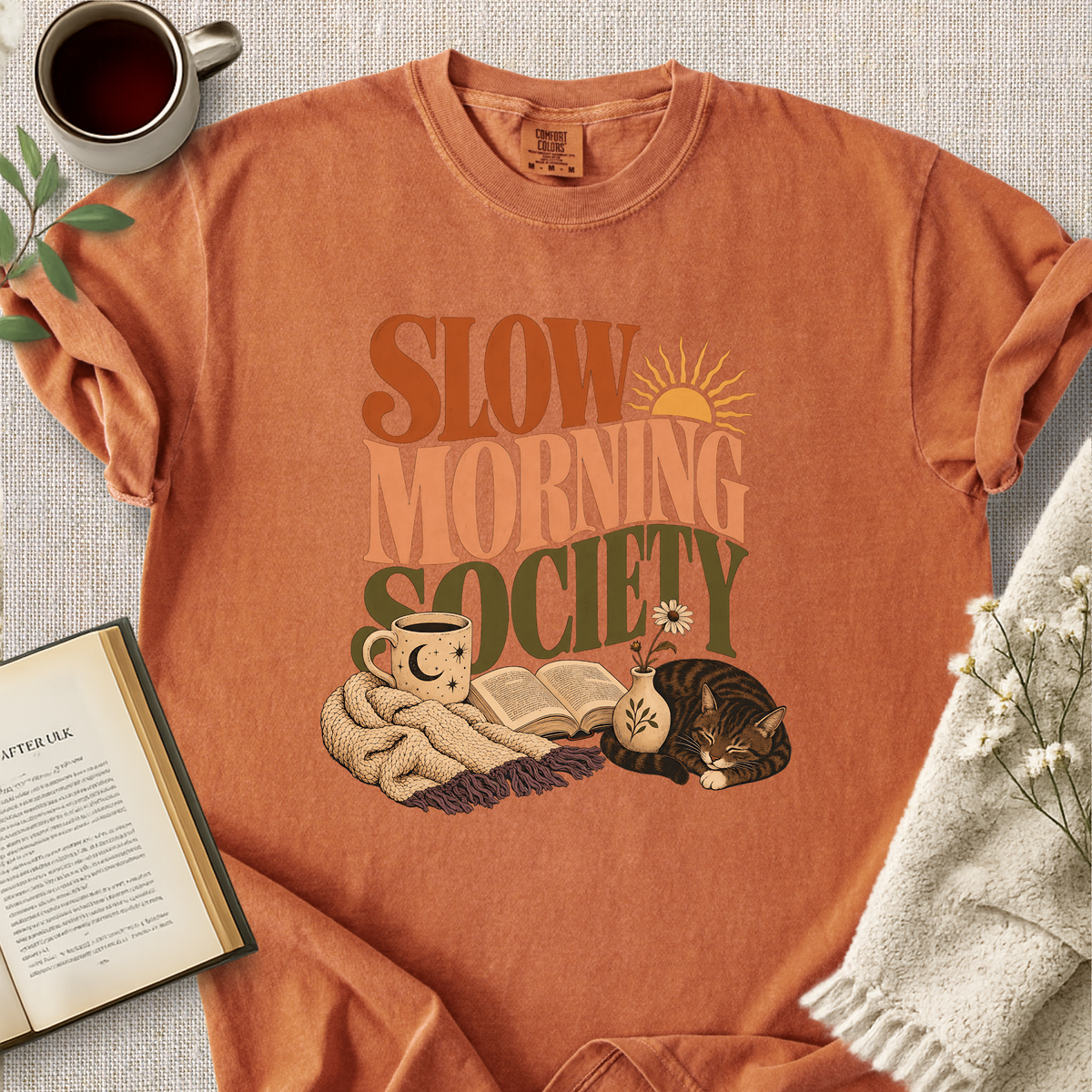 Slow Morning Society Cat Cozy Tee