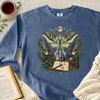 Luna Moth Journal Crystal Garment-Dyed Comfort Sweatshirt