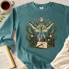 Luna Moth Journal Crystal Garment-Dyed Comfort Sweatshirt