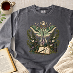 Luna Moth Journal Crystal Garment-Dyed Comfort Sweatshirt