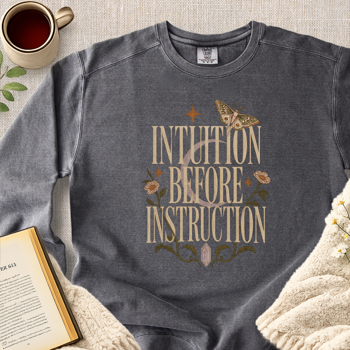 "Intuition Before Instruction" Garment-Dyed Comfort Sweatshirt