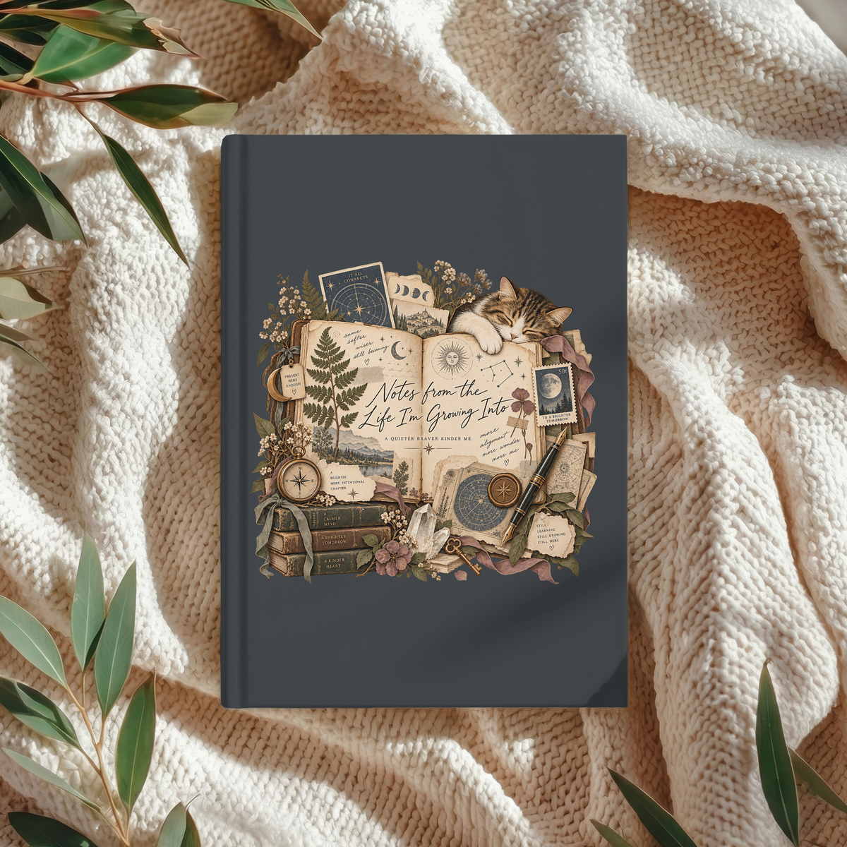Botanical Vintage Journal — "Notes from the Life I’m Growing Into" Hardcover