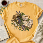 Herbal Tea Botanical Book Lover Cozy Tee
