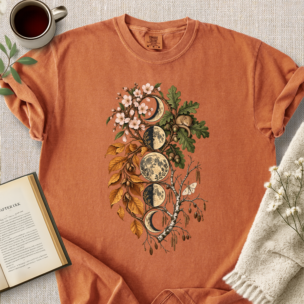 Four Seasons Botanical Moon Phase Cozy Tee