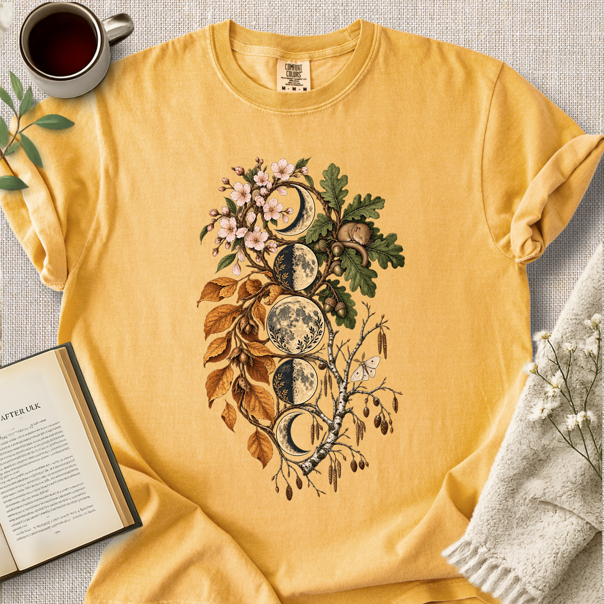 Four Seasons Botanical Moon Phase Cozy Tee
